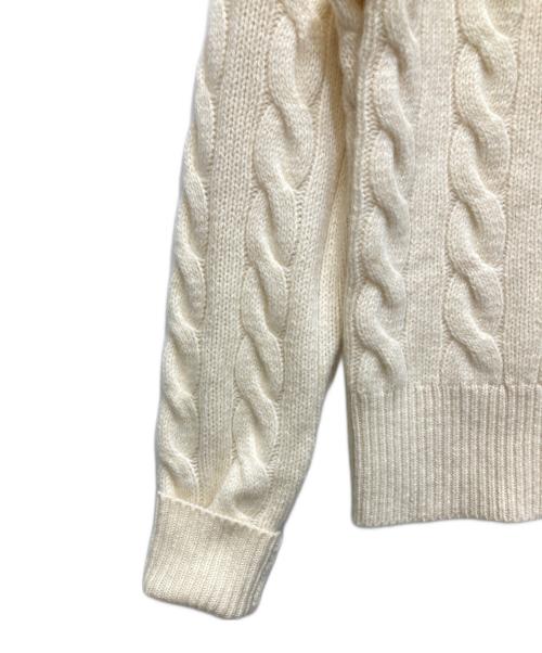 POLO RALPH LAUREN（ポロ・ラルフローレン）POLO RALPH LAUREN (ポロ・ラルフローレン) カシミヤ20％ケーブルニットカーディガン ホワイト サイズ:Sの古着・服飾アイテム