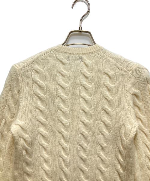 POLO RALPH LAUREN（ポロ・ラルフローレン）POLO RALPH LAUREN (ポロ・ラルフローレン) カシミヤ20％ケーブルニットカーディガン ホワイト サイズ:Sの古着・服飾アイテム