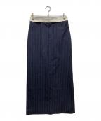 gajessガジェス）の古着「Taylor Pencil Skirt/テイラーペンシルスカート GJ-24SS-SK01」｜ネイビー