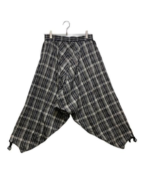 JUNYA WATANABE MAN（ジュンヤワタナベマン）JUNYA WATANABE MAN (ジュンヤワタナベマン) チェックサルエルパンツ グレー サイズ:Mの古着・服飾アイテム