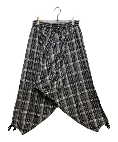 JUNYA WATANABE MAN（ジュンヤワタナベマン）JUNYA WATANABE MAN (ジュンヤワタナベマン) チェックサルエルパンツ グレー サイズ:Mの古着・服飾アイテム