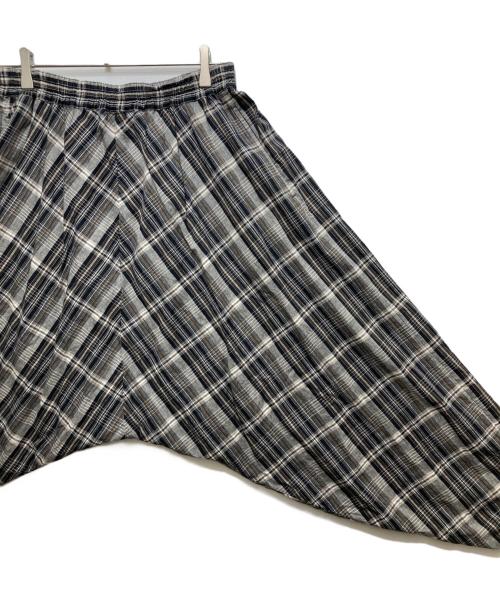 JUNYA WATANABE MAN（ジュンヤワタナベマン）JUNYA WATANABE MAN (ジュンヤワタナベマン) チェックサルエルパンツ グレー サイズ:Mの古着・服飾アイテム