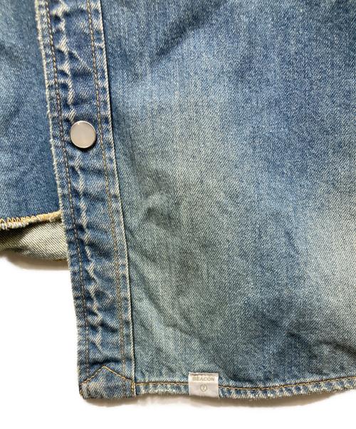 kolor/BEACON（カラービーコン）kolor/BEACON (カラービーコン) アシンメトリーデニム半袖シャツ インディゴ サイズ:2の古着・服飾アイテム