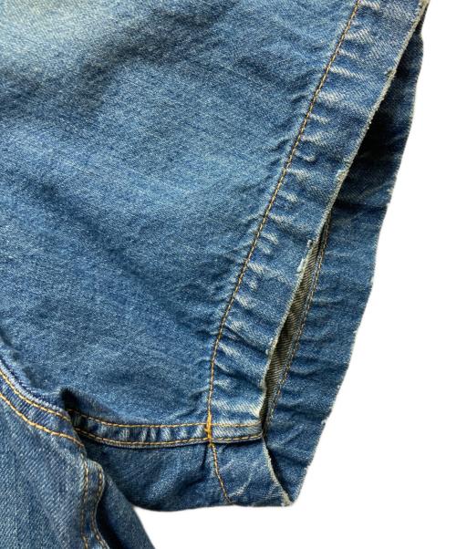 kolor/BEACON（カラービーコン）kolor/BEACON (カラービーコン) アシンメトリーデニム半袖シャツ インディゴ サイズ:2の古着・服飾アイテム