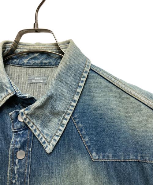 kolor/BEACON（カラービーコン）kolor/BEACON (カラービーコン) アシンメトリーデニム半袖シャツ インディゴ サイズ:2の古着・服飾アイテム