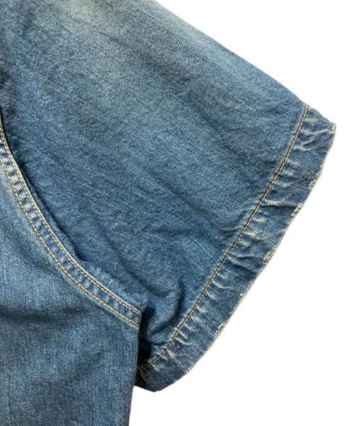 kolor/BEACON（カラービーコン）kolor/BEACON (カラービーコン) アシンメトリーデニム半袖シャツ インディゴ サイズ:2の古着・服飾アイテム