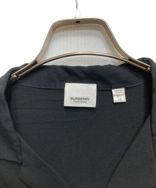 BURBERRY LONDON（バーバリーロンドン）BURBERRY LONDON (バーバリーロンドン) ロゴ刺繍オープンカラーシャツ ブラック サイズ:XLの古着・服飾アイテム