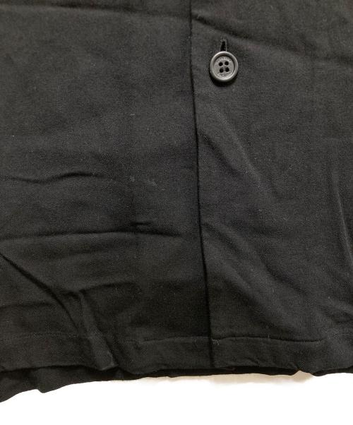 BURBERRY LONDON（バーバリーロンドン）BURBERRY LONDON (バーバリーロンドン) ロゴ刺繍オープンカラーシャツ ブラック サイズ:XLの古着・服飾アイテム
