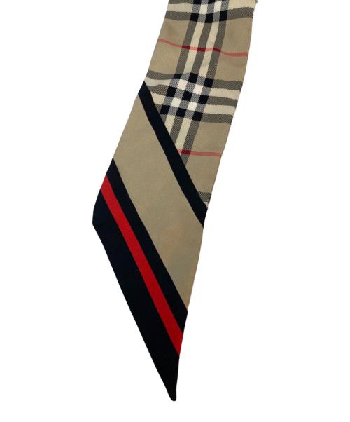BURBERRY LONDON（バーバリーロンドン）BURBERRY LONDON (バーバリーロンドン) ノバチェックシルクモンタージュスカーフ ベージュの古着・服飾アイテム