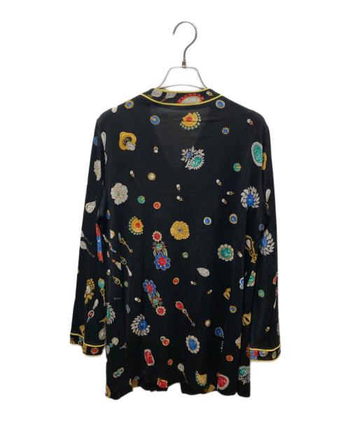 LEONARD FASHION（レオナールファッション）LEONARD FASHION (レオナールファッション) 宝石モチーフチャイナカーディガン ブラック サイズ:Mの古着・服飾アイテム