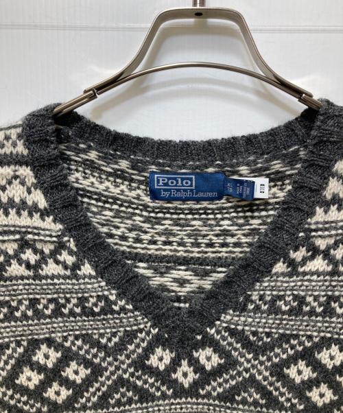 POLO RALPH LAUREN（ポロ・ラルフローレン）POLO RALPH LAUREN (ポロ・ラルフローレン) ノルディックセーター グレー サイズ:XLの古着・服飾アイテム