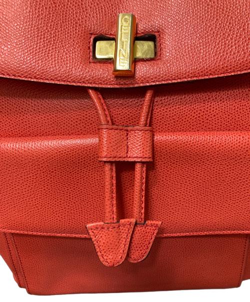CELINE（セリーヌ）CELINE (セリーヌ) ターンロックバックパック レッドの古着・服飾アイテム