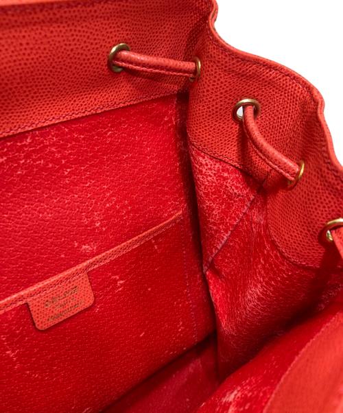 CELINE（セリーヌ）CELINE (セリーヌ) ターンロックバックパック レッドの古着・服飾アイテム