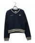 adidas（アディダス）の古着「V-Neck Logo Knit Sweater」｜ネイビー