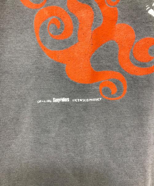 Hanes（ヘインズ）Hanes (ヘインズ) 80's EASY RIDER SKULL Tee（イージー ライダース スカル）/ USA製 シングルステッチ グレー サイズ:Lの古着・服飾アイテム