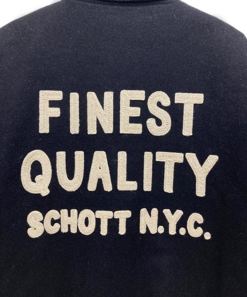 Schott（ショット）Schott (ショット) skookum (スクーカム) STUDIUM JACKET FINEST QUALITY (スタジアムジャケットファイネストクオリティ）782-3252016 ブラック サイズ:2XLの古着・服飾アイテム