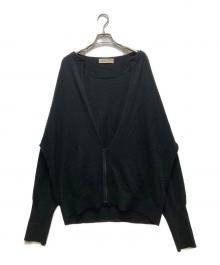 barbell object（バーベルオブジェクト）の古着「ct ls top / ノースリーブニット+カーディガンアンサンブルセット ba-05kn01」｜ブラック