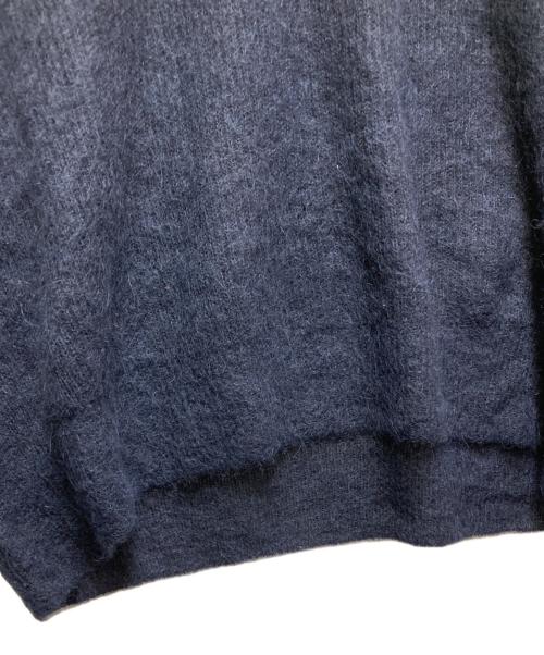 AURALEE（オーラリー）AURALEE (オーラリー) BABY SURI ALPACA SHEER KNIT SKIPPER POLO A25AP02AK ネイビー サイズ:3の古着・服飾アイテム