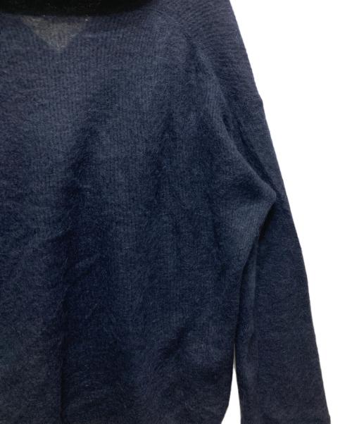 AURALEE（オーラリー）AURALEE (オーラリー) BABY SURI ALPACA SHEER KNIT SKIPPER POLO A25AP02AK ネイビー サイズ:3の古着・服飾アイテム