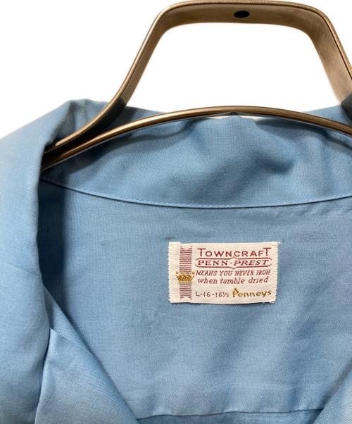 TOWN CRAFT（タウンクラフト）TOWN CRAFT (タウンクラフト) 60’s オープンカラーシャツ スカイブルー サイズ:Ｌの古着・服飾アイテム