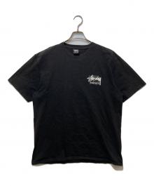 stussy（ステューシー）の古着「ショーンフォントロゴ プリントTシャツ」｜ブラック