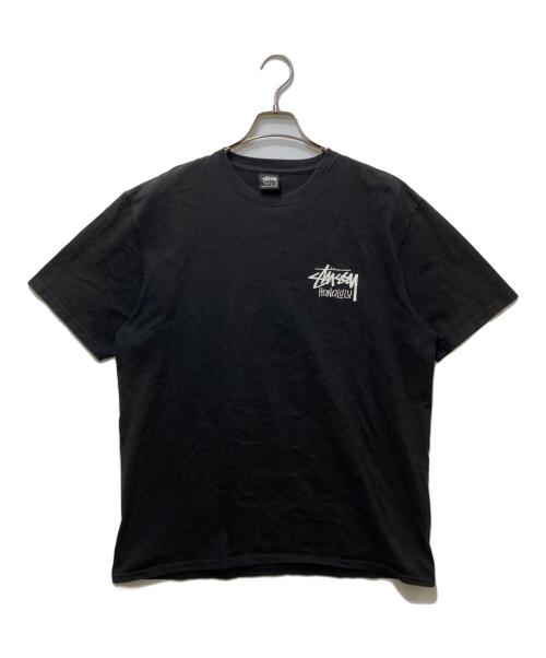 stussy（ステューシー）stussy (ステューシー) ショーンフォントロゴ プリントTシャツ ブラック サイズ:Lの古着・服飾アイテム