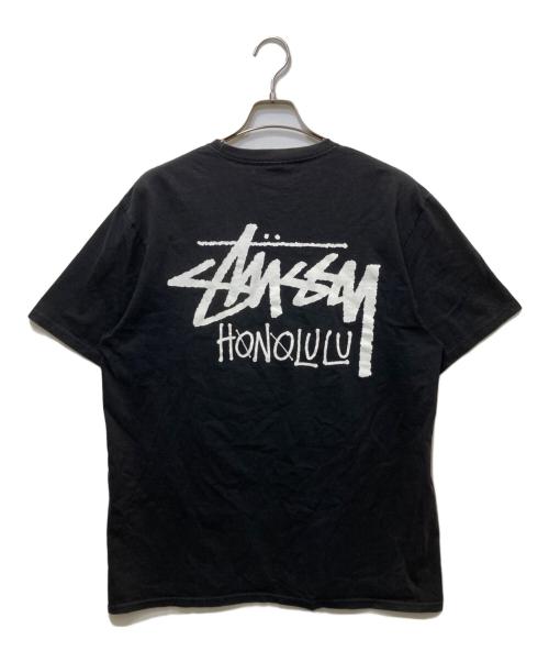 stussy（ステューシー）stussy (ステューシー) ショーンフォントロゴ プリントTシャツ ブラック サイズ:Lの古着・服飾アイテム