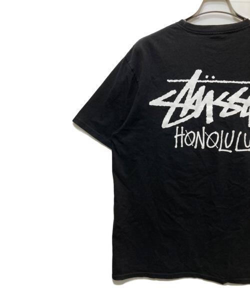 stussy（ステューシー）stussy (ステューシー) ショーンフォントロゴ プリントTシャツ ブラック サイズ:Lの古着・服飾アイテム