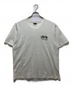 stussyステューシー）の古着「ショーンフォントロゴ プリントTシャツ」｜ホワイト