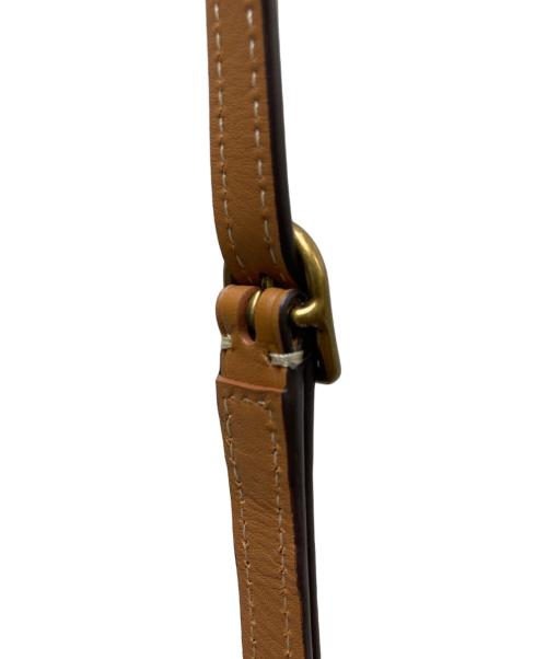 POLO RALPH LAUREN（ポロ・ラルフローレン）POLO RALPH LAUREN (ポロ・ラルフローレン) スモール Bellport バケットバッグ/ ラフィア 編込み ショルダーバッグ ブラウン×ネイビーの古着・服飾アイテム
