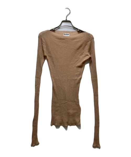 gajess（ガジェス）gajess (ガジェス) Irina Rib Knit ニット ベージュ サイズ:Ｆの古着・服飾アイテム