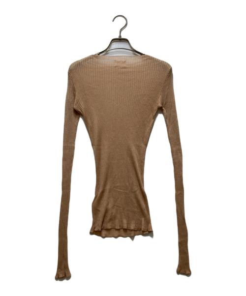 gajess（ガジェス）gajess (ガジェス) Irina Rib Knit ニット ベージュ サイズ:Ｆの古着・服飾アイテム