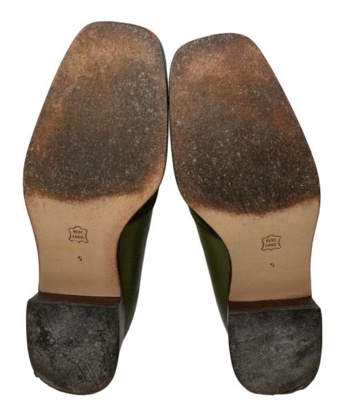 BOTTEGA VENETA（ボッテガベネタ）BOTTEGA VENETA (ボッテガベネタ) ストラップレザーパンプス グリーン サイズ:5の古着・服飾アイテム