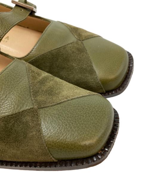 BOTTEGA VENETA（ボッテガベネタ）BOTTEGA VENETA (ボッテガベネタ) ストラップレザーパンプス グリーン サイズ:5の古着・服飾アイテム