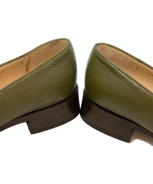 BOTTEGA VENETA（ボッテガベネタ）BOTTEGA VENETA (ボッテガベネタ) ストラップレザーパンプス グリーン サイズ:5の古着・服飾アイテム