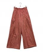 COMME des GARCONSコムデギャルソン）の古着「チェック柄ワイドパンツ/GP-10008S」｜レッド