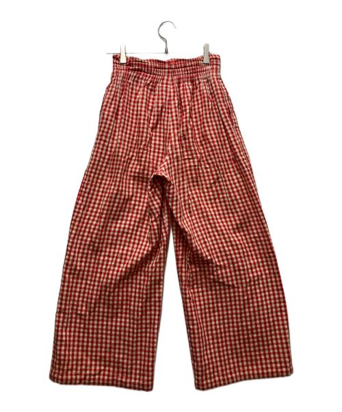 COMME des GARCONS（コムデギャルソン）COMME des GARCONS (コムデギャルソン) チェック柄ワイドパンツ/GP-10008S レッド サイズ:Sの古着・服飾アイテム
