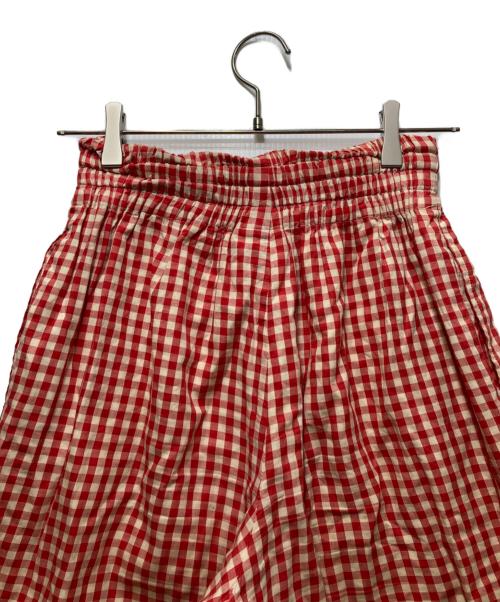 COMME des GARCONS（コムデギャルソン）COMME des GARCONS (コムデギャルソン) チェック柄ワイドパンツ/GP-10008S レッド サイズ:Sの古着・服飾アイテム