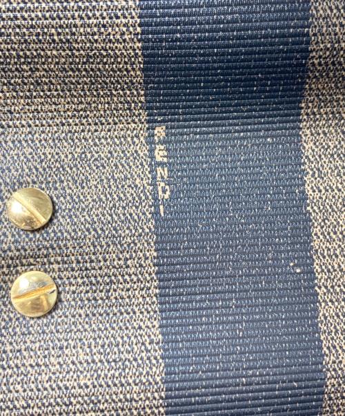 FENDI（フェンディ）FENDI (フェンディ) ペカン柄 ストライプ コーティングキャンバス 2WAYショルダーバッグ　ハンドバッグ　ショルダーバッグ ブラウン×ブラックの古着・服飾アイテム