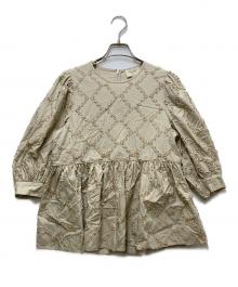 UNITED ARROWS（ユナイテッドアローズ）の古着「26SS エンブロイダリー フリル トップス 1516-1-620010」｜ベージュ