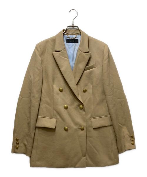 allureville（アルアバイル）allureville (アルアバイル) マットクロスダブルジャケット　20261010100 ベージュ サイズ:2の古着・服飾アイテム