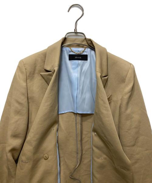 allureville（アルアバイル）allureville (アルアバイル) マットクロスダブルジャケット　20261010100 ベージュ サイズ:2の古着・服飾アイテム