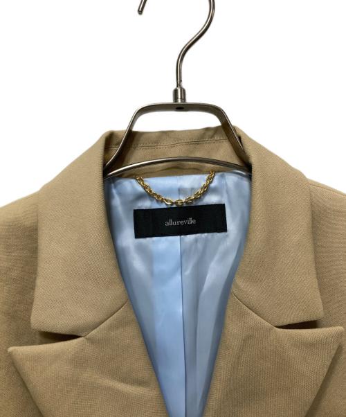 allureville（アルアバイル）allureville (アルアバイル) マットクロスダブルジャケット　20261010100 ベージュ サイズ:2の古着・服飾アイテム