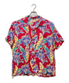 Sun Surf（サンサーフ）の古着「RAYON S/S"LILY IN PARADISE"/アロハシャツ」｜レッド