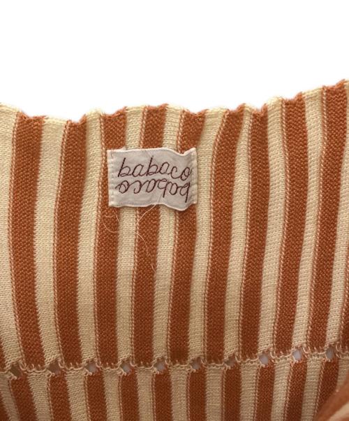 babaco（ババコ）babaco (ババコ) Stripe Ribbed キャミソール ブラウン×オレンジ サイズ:Freeの古着・服飾アイテム