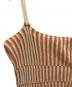 中古・古着 babaco (ババコ) Stripe Ribbed キャミソール ブラウン×オレンジ サイズ:Free：8000円
