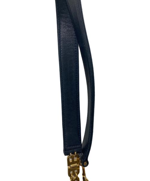 BALLY（バリー）BALLY (バリー) ラムレザーチェーンショルダーバッグ ネイビーの古着・服飾アイテム