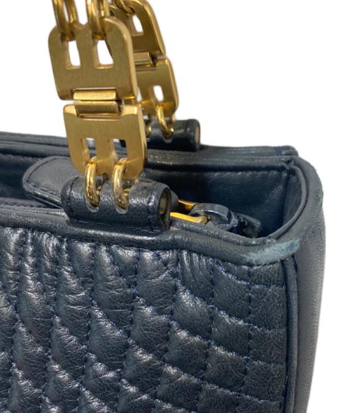 BALLY（バリー）BALLY (バリー) ラムレザーチェーンショルダーバッグ ネイビーの古着・服飾アイテム