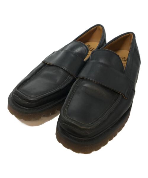 Dr.Martens（ドクターマーチン）Dr.Martens (ドクターマーチン) スクエアトゥ ペニーローファー　イングランド製 ブラック サイズ:UK9の古着・服飾アイテム