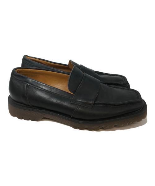 Dr.Martens（ドクターマーチン）Dr.Martens (ドクターマーチン) スクエアトゥ ペニーローファー　イングランド製 ブラック サイズ:UK9の古着・服飾アイテム